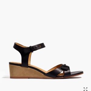 Madewell | The Joan Leather Sandal in Black Size 9